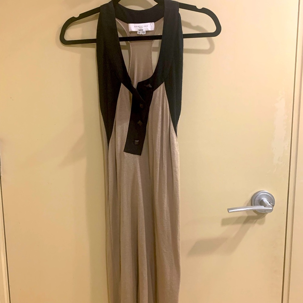 Rare vintage silk + cashmere Alexander Wang racerback dress